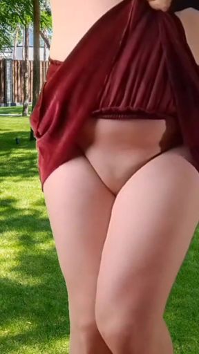 222 Red Vine Skirt Pretty Legs Sweet Dick Booty Shemale   Clip 1