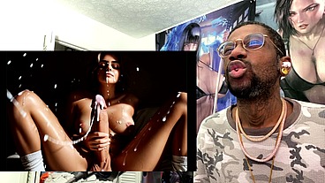 Long Hard Transgender Girl Cock Creaming Her Hard Delicious Meat Stick, AI Generated