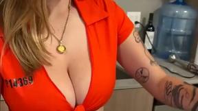 Naughty Blonde Angel's Halloween Misbehavior