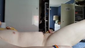 Chubby Grower Boi's Solo Ride &amp; Jerk with Two Cumshots