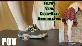 Annihilated under Vicious Vans - Sadistic Skater Girl in filthy Vans Marching on your Cock and Balls as you cum hard **POV versions**