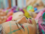 4 Girlz VS a bed full of ANAL SexToys - tattoo goth punk ATM