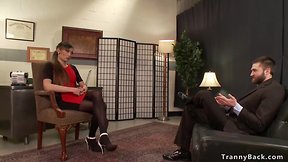 Tgirl in anger managment anal sex
