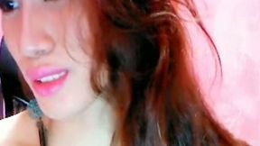 Asian Shemale Explodes Thick Cum