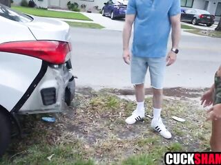 Cuckold spouse shares black wife not to pay for her car accident