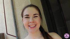 Massive Facial For Spanked Pierced Brunette Babe