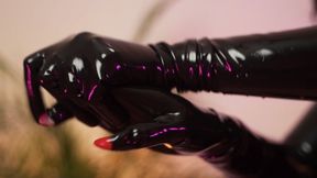 Goddess sweat after latex catsuit (1080p)