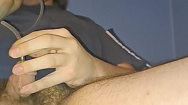 Pissing through a straw to my mouth