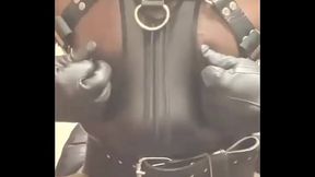 BBC Latex Tight Tit Exposing Singlet Nipple Play Edging Cum