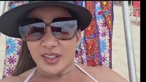 Sai do treino e fui da um role na praia de nudismo com amiga , olha no que deu.