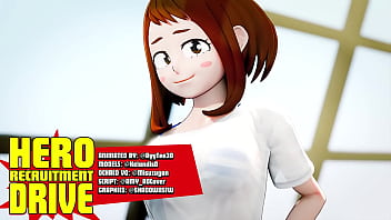 Heroine Ochaco Uraraka Gangbanged by Heroes