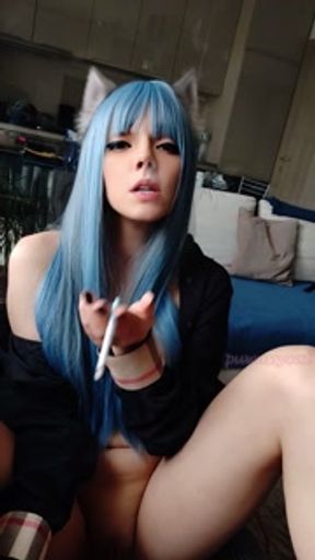 Adorable Egirl Smoking and showing her pussy (full vid on my ManyVids/0nlyfans)