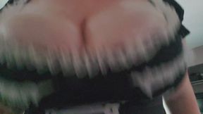 Frilly Maid Foam Break – Topless Huge Tits in Lacy Uniform: Close-Up Bouncing, Jiggling, Swinging with Excessive Shaving Cream, Moaning & Dirty Talk About House Cleaning Tease