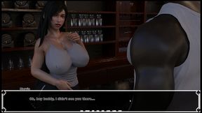 tifa dark heaven [ cuckold hentai game ] ep.6 gf giving a handjob to a bbc while her boyfriend wait outside !