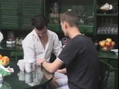 Sweet young stud welcomes his friend's hard prick up his narrow butt