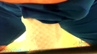 Mistress Redix - Sockjob &amp; Ruined Orgasm under table. Ballbusting CBT Footjob