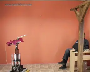 Skinniest girl gets whipped by spanking machine