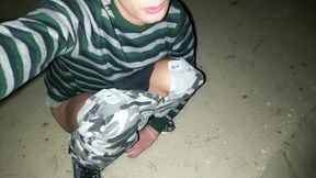 Throbbing Asshole Through Cumshot Under a Bridge