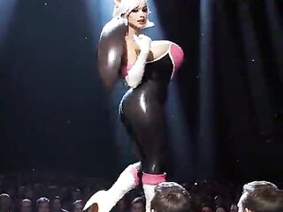 Rouge The Bat cosplay sex oral pleasure tugjob spunk fountain