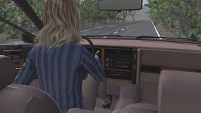 Back Seat Cranking in the Buick Century with Flavia in Slingbacks 1080p