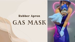 Gas mask and rubber apron