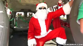Naughty Girl Gets Fucked By Santa In The Back Of A Van After Naughty Night Out