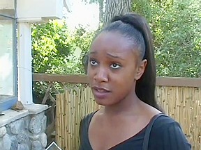 Petite Ebony Talked Into Doing Porn