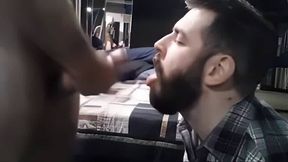 Big-Cock Bear Amateur Gets a Face Full of Cum