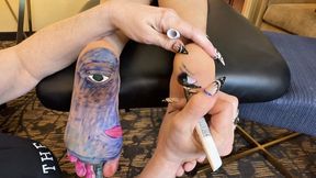 Harmony’s Footcasso - Tickle Painting On Leelah’s Ticklish Toes & Soles