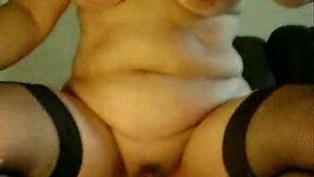 Friend's horny BBW wife selftapes her masturbation solo