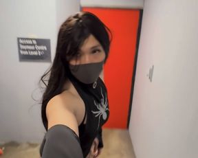 Asian femboy seeking attention in short dress