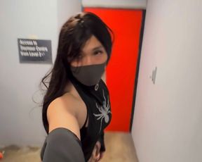 Asian femboy seeking attention in short dress