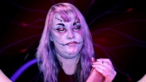 Succubus DemiStein slobbers on cock and swallows cream pie