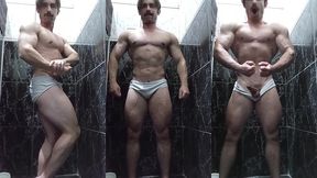 saymon exibicionista gozando farto de tesao depois do posedown