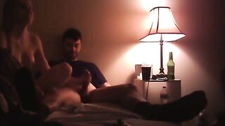 Topless sister jerks me off while watching Netflix