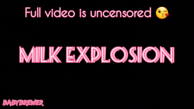 Milk Explosion- MILF BabyBrewer Sprays Breastmilk