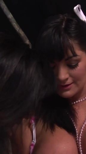 Key moment from &quot;Two milf lesbians in stockings love getting ass fucked&quot;