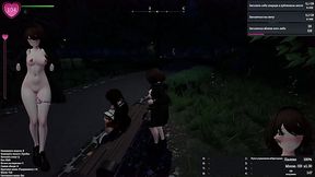 A walk in the park led to an act of exhibitionism. The girl was delighted by the stares of strangers.