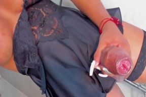 Monster Pony Sized ebony dinky she-male On web cam