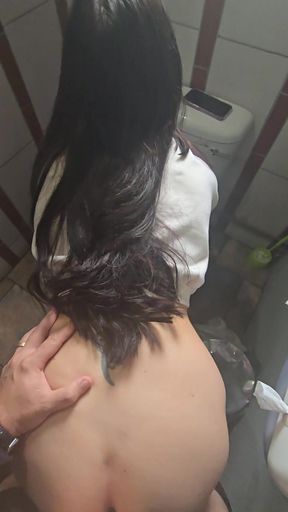 Milf gets railed in bathroom in the local pub