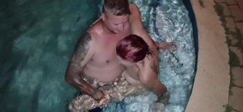 Pool Sex with My Stepsister and Friend