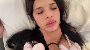 slap me and fuck me hard daddy! submissive latina gets multiple slaps and a deep creampie!