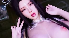 3D hot Asian stripper naked her perfect boobs got fucked so hard