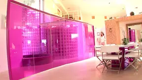 Two gorgeous girls pleasure each other's twat on parents' sofa