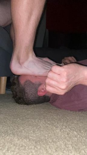 Sub gets crushed under my Alpha feet