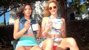 Two hotties are enjoying lesbian games in lingerie