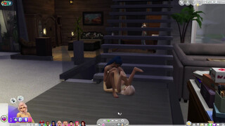 Humid Stairway Caboose-Gobbling and Cable-On with Jamie & Catalina in Sims four