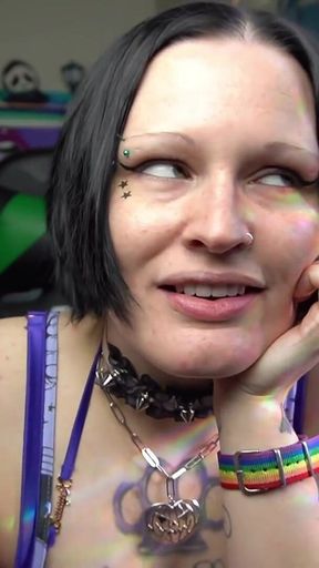 Big Tit Goth Slut Lets You Enjoy Their Dentures and Gums JOI