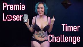 Premie Loser Timer Challenge - Preview - Premature Ejaculation Humiliation Femdom POV JOI Game by Miss Faith Rae - Check my bio link for the full clip!