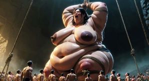 Giant SSBBW Bound on Bed - Desperate for Tiny Men Deep Inside Her